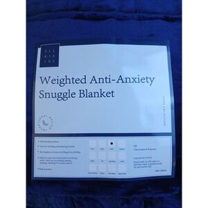 Ella Jayne Weighted Anti-Anxiety Snuggle Blanket Navy Blue 10lb 50x75 Fleece